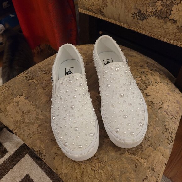 Custom Pearl-inlaid Vans - Picture 1 of 7